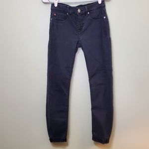 Hudson Size 26 Black Harkin Crop Super Skinny Cuff Pants 29"x25" Denim Jeans